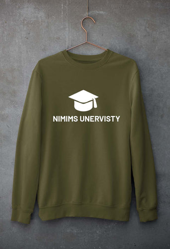 NMIMS Unisex Sweatshirt for Men/Women-Olive Green-Ektarfa.online