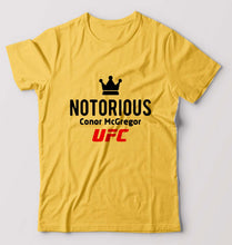 Load image into Gallery viewer, Conor McGregor UFC T-Shirt for Men-S(38 Inches)-Golden yellow-Ektarfa.online
