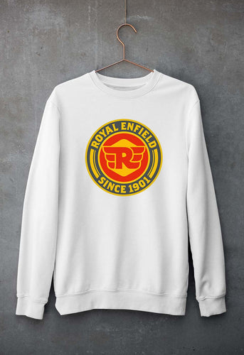 Royal Enfield Unisex Sweatshirt for Men/Women-White-Ektarfa.online