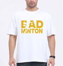 Load image into Gallery viewer, Badminton Oversized T-Shirt for Men-White-Ektarfa.online
