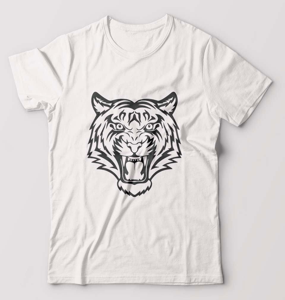 Tiger T-Shirt for Men-White-Ektarfa.online