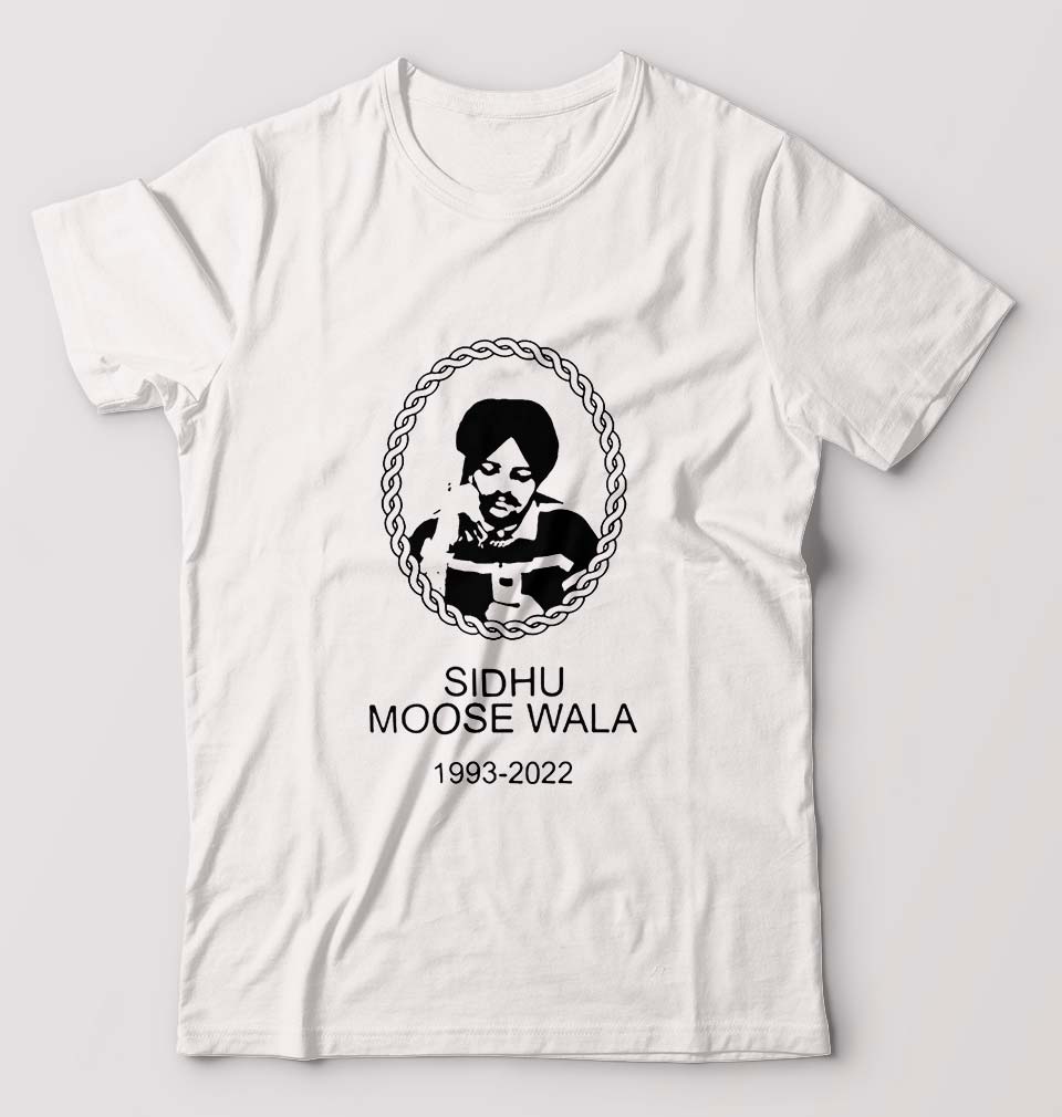 Drake Tribute Sidhu Moose Wala T-Shirt for Men-White-Ektarfa.online