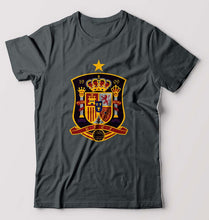 Load image into Gallery viewer, Spain Football T-Shirt for Men-Steel grey-Ektarfa.online
