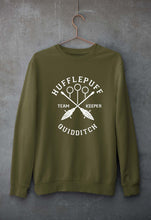 Load image into Gallery viewer, Hufflepuff Harry Potter Unisex Sweatshirt for Men/Women-Olive Green-Ektarfa.online
