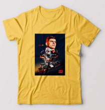 Load image into Gallery viewer, Max Verstappen T-Shirt for Men-S(38 Inches)-Golden Yellow-Ektarfa.online

