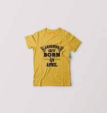 Load image into Gallery viewer, Legends are Born in April Kids T-Shirt for Boy/Girl-Golden Yellow-Ektarfa.online
