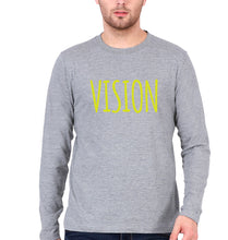 Load image into Gallery viewer, Vision Full Sleeves T-Shirt for Men-S(38 Inches)-Grey Melange-Ektarfa.online
