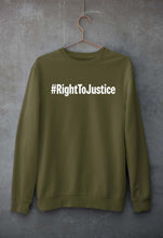 Load image into Gallery viewer, Right to Justice Unisex Sweatshirt for Men/Women-Olive Green-Ektarfa.online
