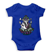 Load image into Gallery viewer, Psychedelic Ganesha Kids Romper For Baby Boy/Girl-0-5 Months(18 Inches)-Royal Blue-Ektarfa.online
