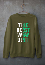 Load image into Gallery viewer, The Best Way Unisex Sweatshirt for Men/Women-S(40 Inches)-Olive Green-Ektarfa.online
