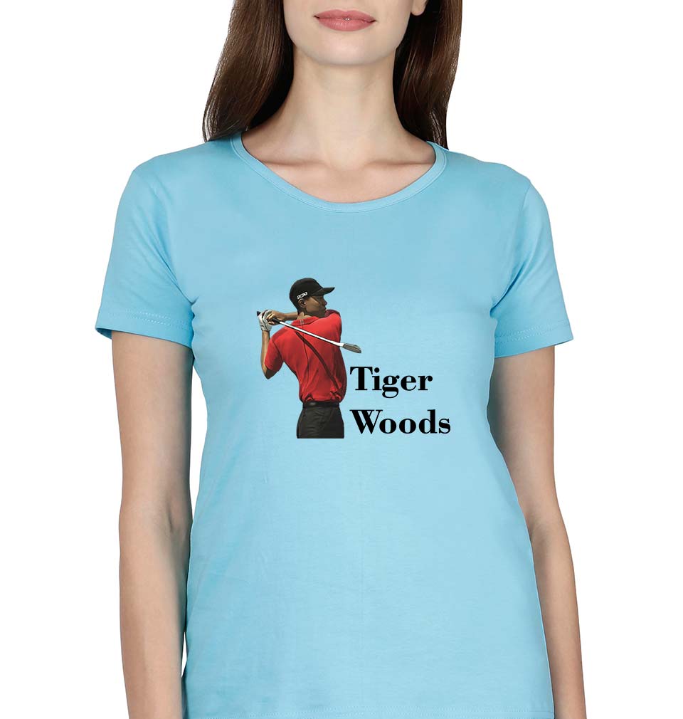 Tiger Woods T-Shirt for Women-SkyBlue-Ektarfa.online