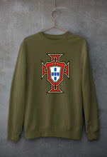 Load image into Gallery viewer, Portugal Football Unisex Sweatshirt for Men/Women-S(40 Inches)-Olive Green-Ektarfa.online
