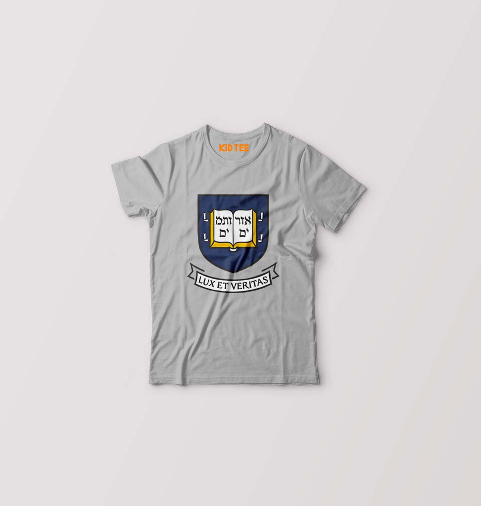 Yale University Kids T-Shirt for Boy/Girl-Grey-Ektarfa.online