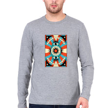 Load image into Gallery viewer, Psychedelic Peace and Love Full Sleeves T-Shirt for Men-Grey Melange-Ektarfa.online
