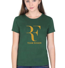 Load image into Gallery viewer, Roger Federer T-Shirt for Women-XS(32 Inches)-Dark Green-Ektarfa.online
