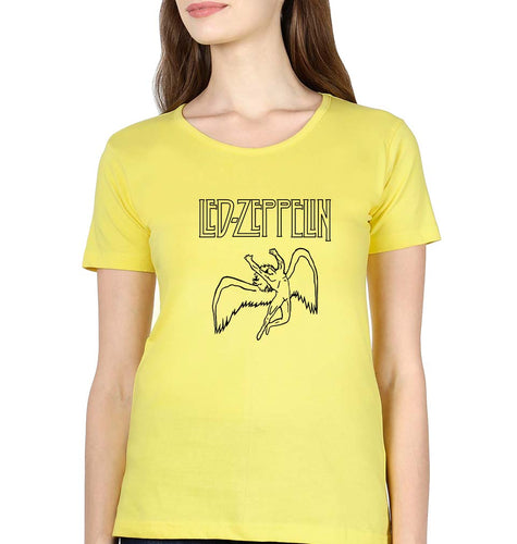 Led Zeppelin T-Shirt for Women-Yellow-Ektarfa.online