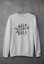 Load image into Gallery viewer, Rock N Roll Unisex Sweatshirt for Men/Women-S(40 Inches)-Grey Melange-Ektarfa.online
