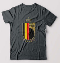 Load image into Gallery viewer, Belgium Football T-Shirt for Men-S(38 Inches)-Steel grey-Ektarfa.online
