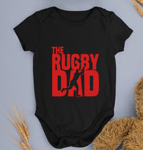 Load image into Gallery viewer, Rugby Dad Kids Romper For Baby Boy/Girl-0-5 Months(18 Inches)-Black-Ektarfa.online
