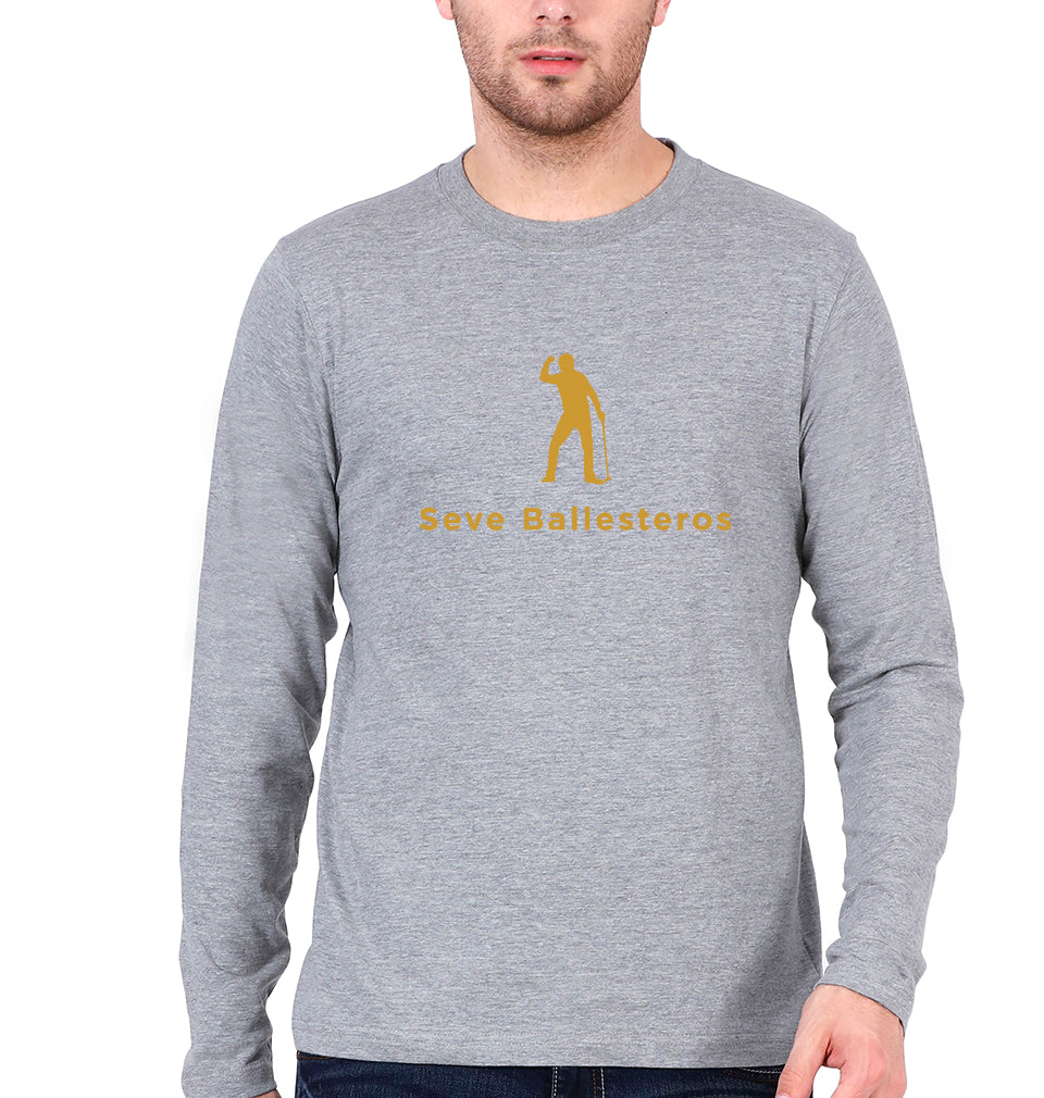 Seve Ballesteros Golf Full Sleeves T-Shirt for Men-Grey Melange-Ektarfa.online