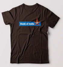 Load image into Gallery viewer, Bank of India T-Shirt for Men-S(38 Inches)-Coffee Brown-Ektarfa.online
