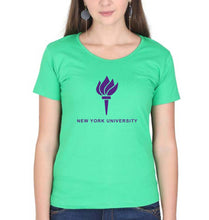 Load image into Gallery viewer, New York University T-Shirt for Women-flag green-Ektarfa.online
