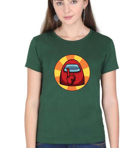 Among Us T-Shirt for Women-Dark Green-Ektarfa.online