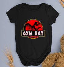 Load image into Gallery viewer, Gym Rat Kids Romper For Baby Boy/Girl-0-5 Months(18 Inches)-Black-Ektarfa.online
