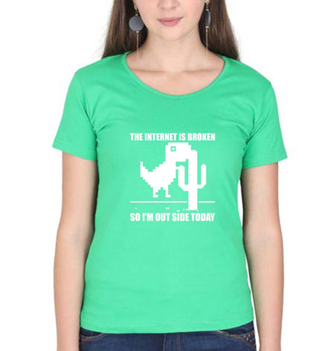 Internet T-Shirt for Women-flag green-Ektarfa.online