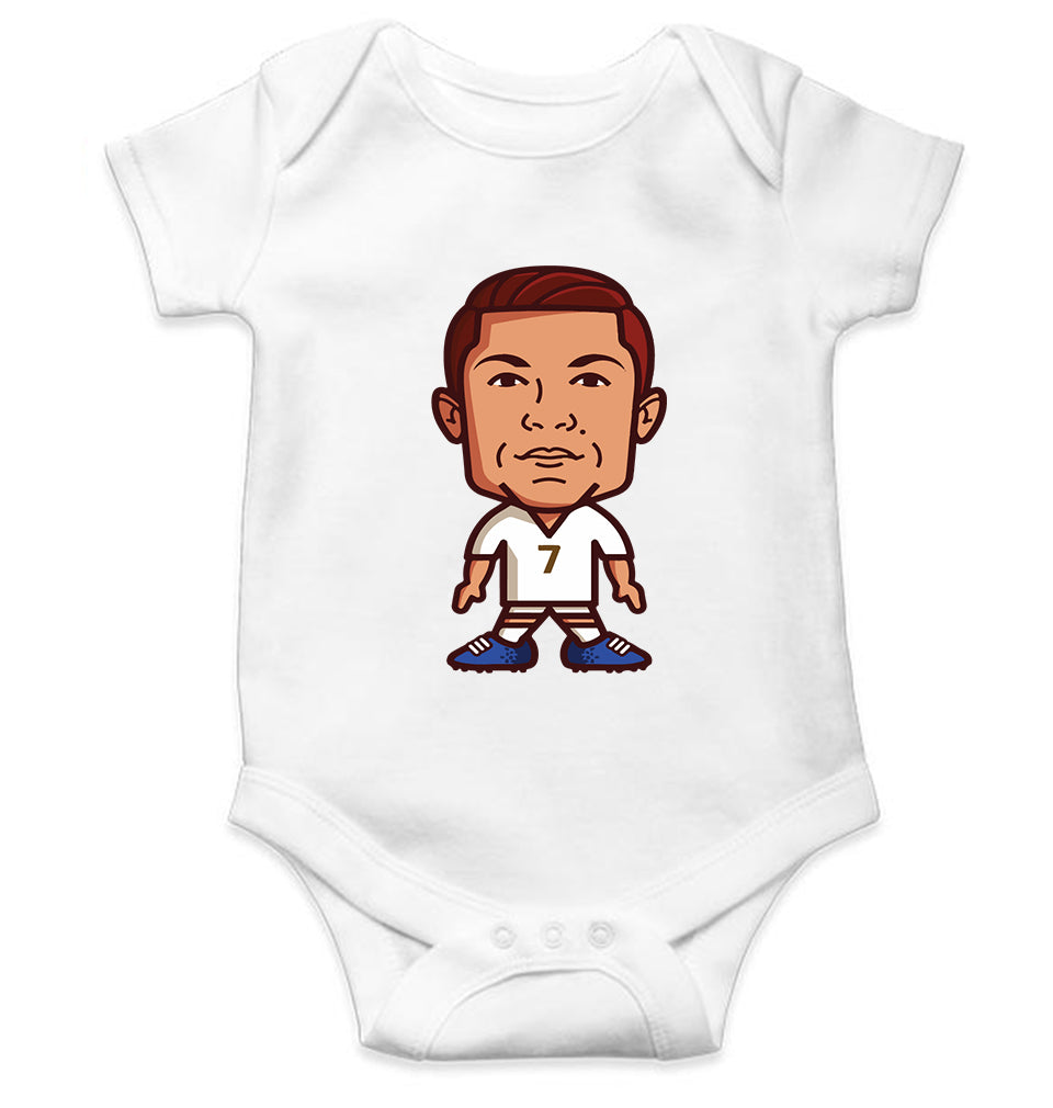 Cristiano Ronaldo CR7 Kids Romper For Baby Boy/Girl-0-5 Months(18 Inches)-White-Ektarfa.online