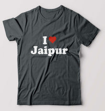 Load image into Gallery viewer, I Love Jaipur T-Shirt for Men-Steel grey-Ektarfa.online
