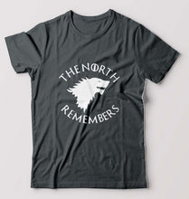 Load image into Gallery viewer, GOT Game Of Thrones North Remembers T-Shirt for Men-S(38 Inches)-Steel grey-Ektarfa.online
