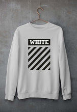 Load image into Gallery viewer, off white Unisex Sweatshirt for Men/Women-S(40 Inches)-Grey Melange-Ektarfa.online
