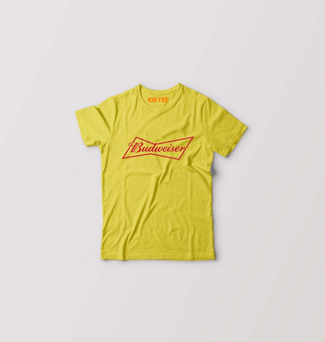Budweiser Kids T-Shirt for Boy/Girl-Mustard Yellow-Ektarfa.online