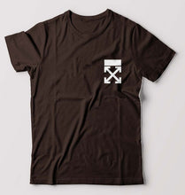 Load image into Gallery viewer, off White logo T-Shirt for Men-S(38 Inches)-Coffee Brown-Ektarfa.online
