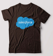 Load image into Gallery viewer, Salesforce T-Shirt for Men-S(38 Inches)-Coffee Brown-Ektarfa.online
