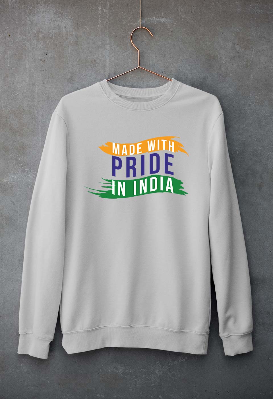 Made in India Unisex Sweatshirt for Men/Women-Grey Melange-Ektarfa.online