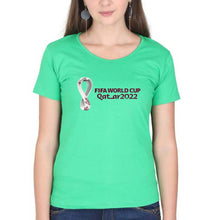 Load image into Gallery viewer, FIFA World Cup Qatar 2022 T-Shirt for Women-XS(32 Inches)-flag green-Ektarfa.online
