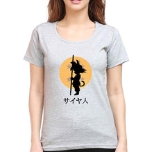 Load image into Gallery viewer, Dragon Ball Goku T-Shirt for Women-XS(32 Inches)-Grey Melange-Ektarfa.online
