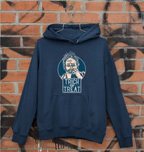 Load image into Gallery viewer, Trick or Treat Unisex Hoodie for Men/Women-S(40 Inches)-Navy Blue-Ektarfa.online
