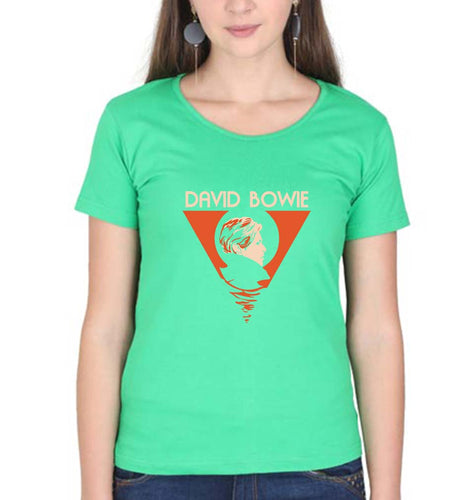 David Bowie T-Shirt for Women-flag green-Ektarfa.online