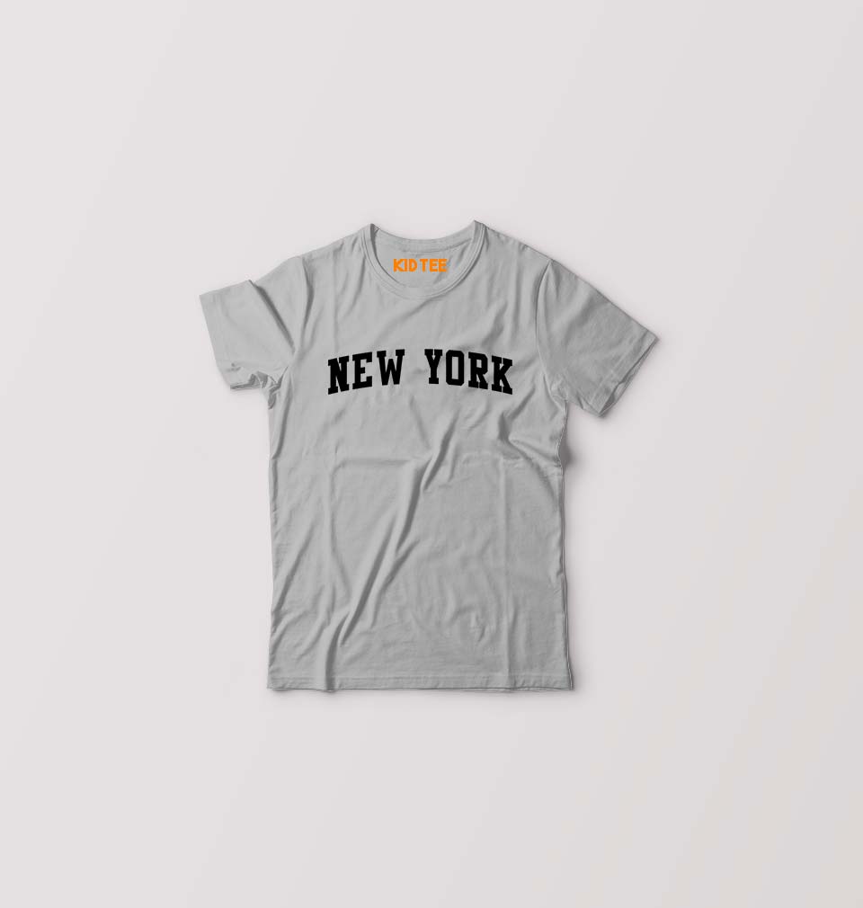 New York Kids T-Shirt for Boy/Girl-Grey-Ektarfa.online