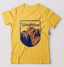 Load image into Gallery viewer, Wanderlust T-Shirt for Men-S(38 Inches)-Golden Yellow-Ektarfa.online
