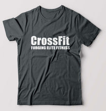 Load image into Gallery viewer, CrossFit T-Shirt for Men-S(38 Inches)-Steel grey-Ektarfa.online
