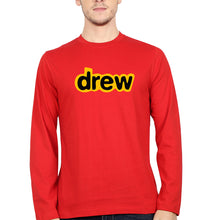 Load image into Gallery viewer, Drew Full Sleeves T-Shirt for Men-Red-Ektarfa.online
