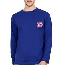 Load image into Gallery viewer, Bayern Munich Logo Full Sleeves T-Shirt for Men-Royal Blue-Ektarfa.online
