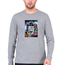 Load image into Gallery viewer, Justice League Full Sleeves T-Shirt for Men-Grey Melange-Ektarfa.online
