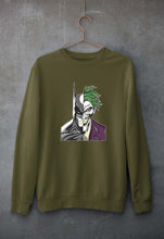 Load image into Gallery viewer, Batman Joker Unisex Sweatshirt for Men/Women-S(40 Inches)-Olive Green-Ektarfa.online
