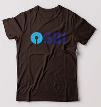 Load image into Gallery viewer, State Bank of India(SBI) T-Shirt for Men-S(38 Inches)-Coffee Brown-Ektarfa.online
