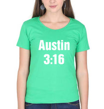 Load image into Gallery viewer, Stone Cold Steve Austin (WWE) T-Shirt for Women-flag green-Ektarfa.online
